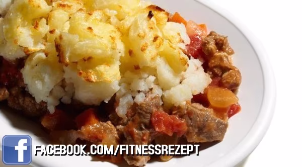 Kartoffelbrei überbackenes Lammfleisch Kartoffelbrei überbackenes Lammfleisch