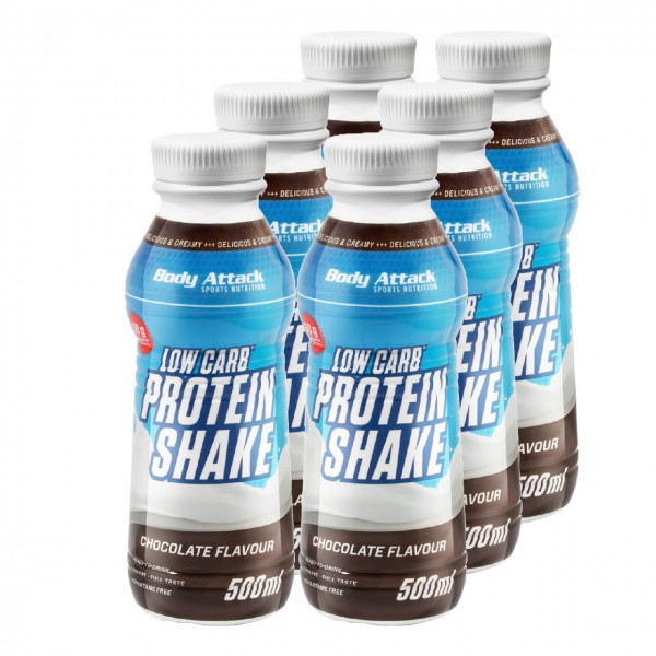 Body Attack Low Carb Protein Shake (6 x 500ml)