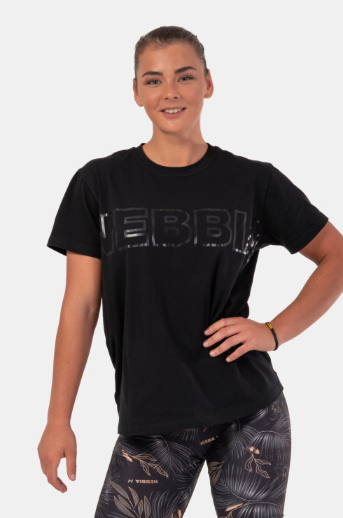 Nebbia Invisible Logo Nebbia  T-shirt 602 black