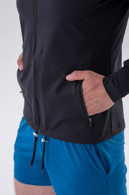 Nebbia Sporty Zipper Jacket with side pockets "Control" 332 Black