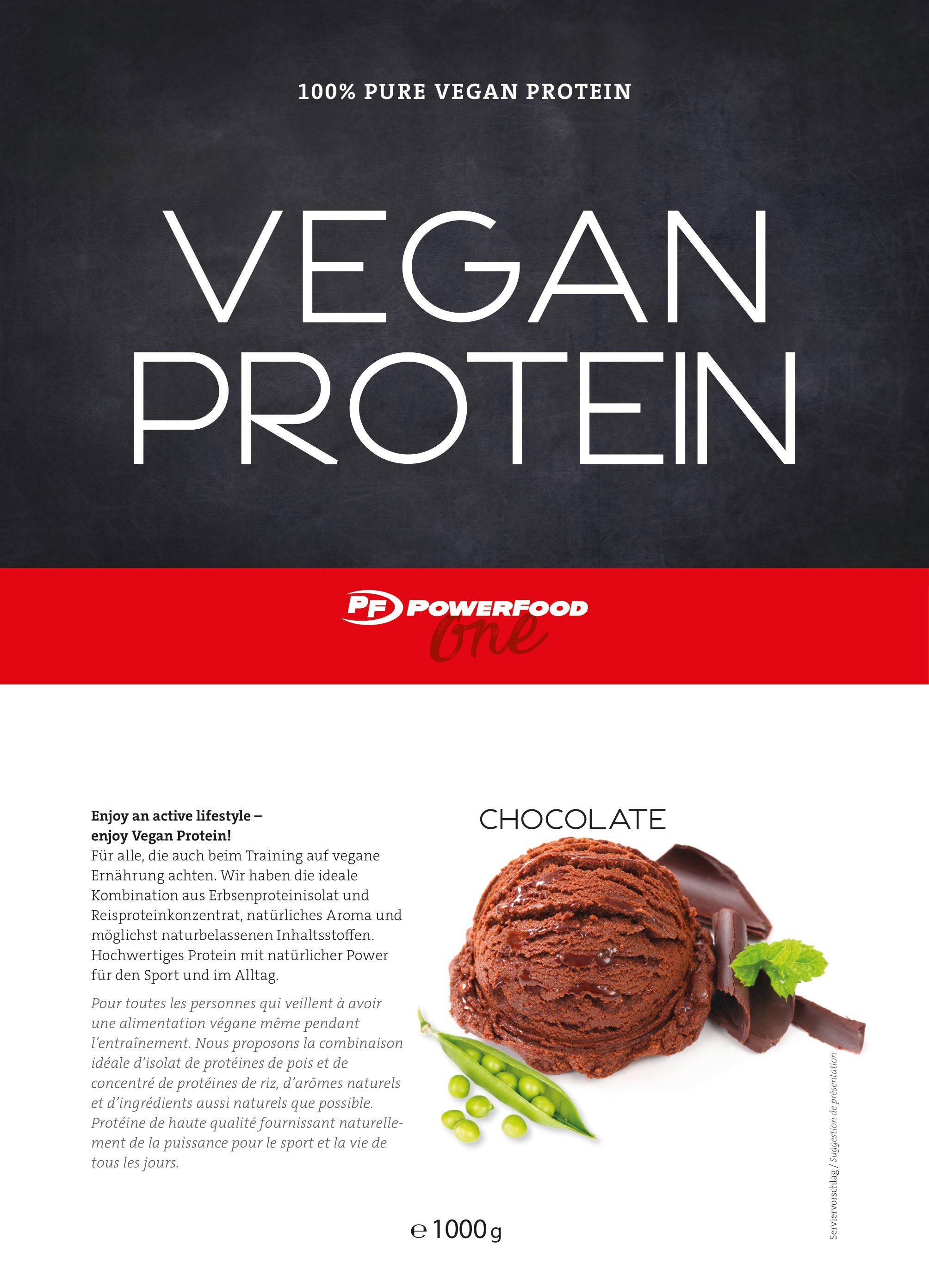 PowerFood One Vegan Protein (1000g Beutel) 