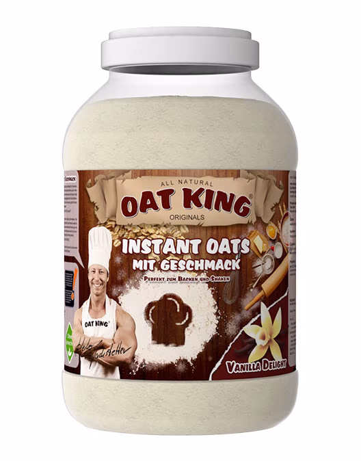 instant-oats-vanilla-delight.jpg Oat King 100% Vollkorn-Hafer Pulver mit Aroma (4000g Dose)