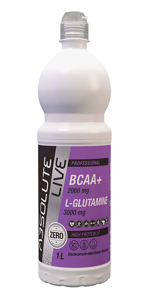 Absolute Live BCAA + L-Glutamine Blackcurrant Elderberry (1000ml)