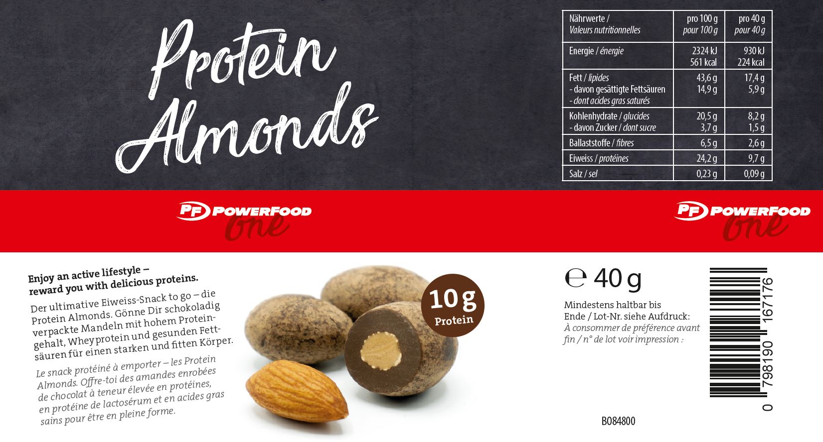 PowerFood One Protein Almonds (40g)