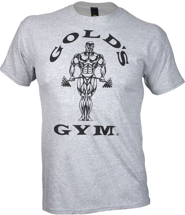 Golds Gym Classic Golds Logo Basic T-Shirt GREY