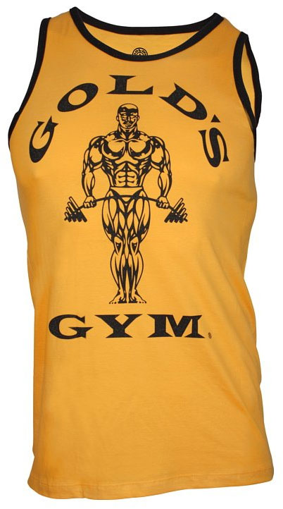 Golds Gym Muscle Joe Contrast Athlete Tank YELLOW