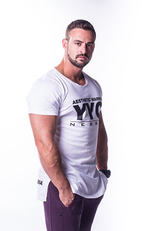 Nebbia Athletic Logo T-Shirt 730 White