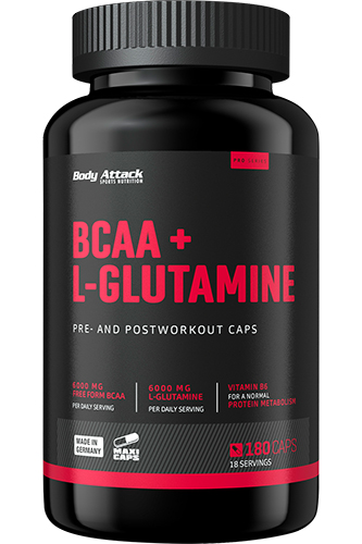 Body Attack BCAA + Glutamine 12000 (180 Caps)