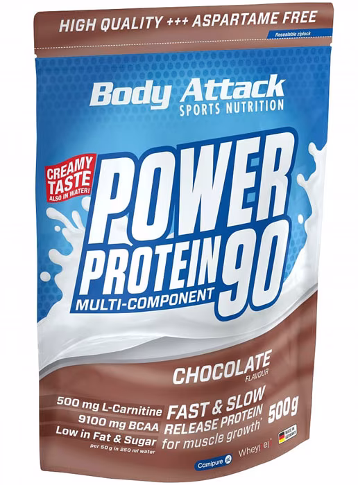 1908_newpowerprotein_500 Body Attack New Power Protein 90 (500g Beutel)