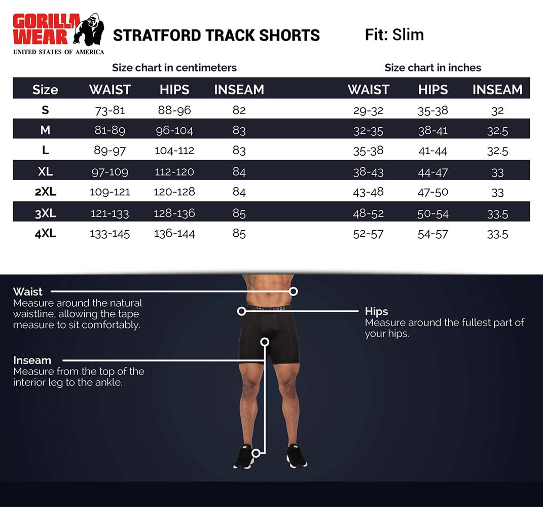 Gorilla Wear Stratford Track Shorts Black