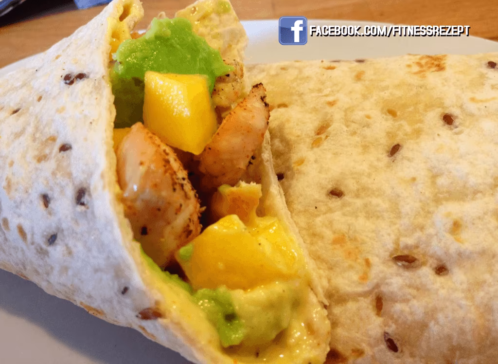 Mango-Avocado-Hähnchenwraps Mango-Avocado-Hähnchenwraps