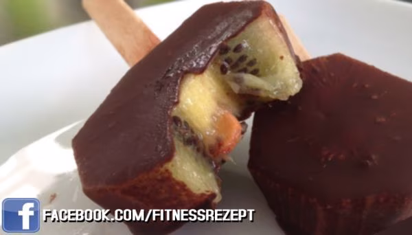 Schokolade-Kiwi Lollipops Schokolade-Kiwi Lollipops