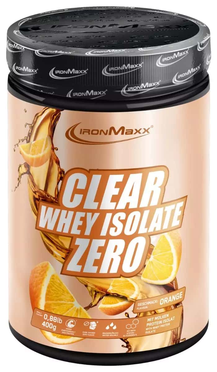 IronMaxx Clear Whey Isolate Zero (400G Dose) | Orange | 8208-22