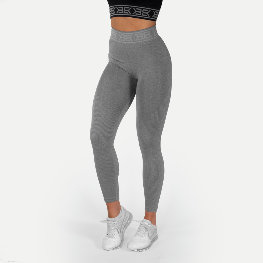 Better Bodies Rib Seamless Leggings Grey Melange, L