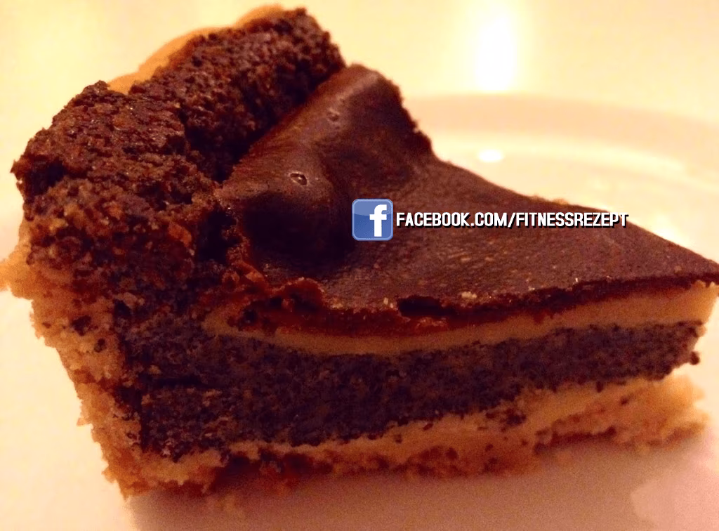 Proteinkäsekuchen mit Mohnfüllung Proteinkäsekuchen mit Mohnfüllung