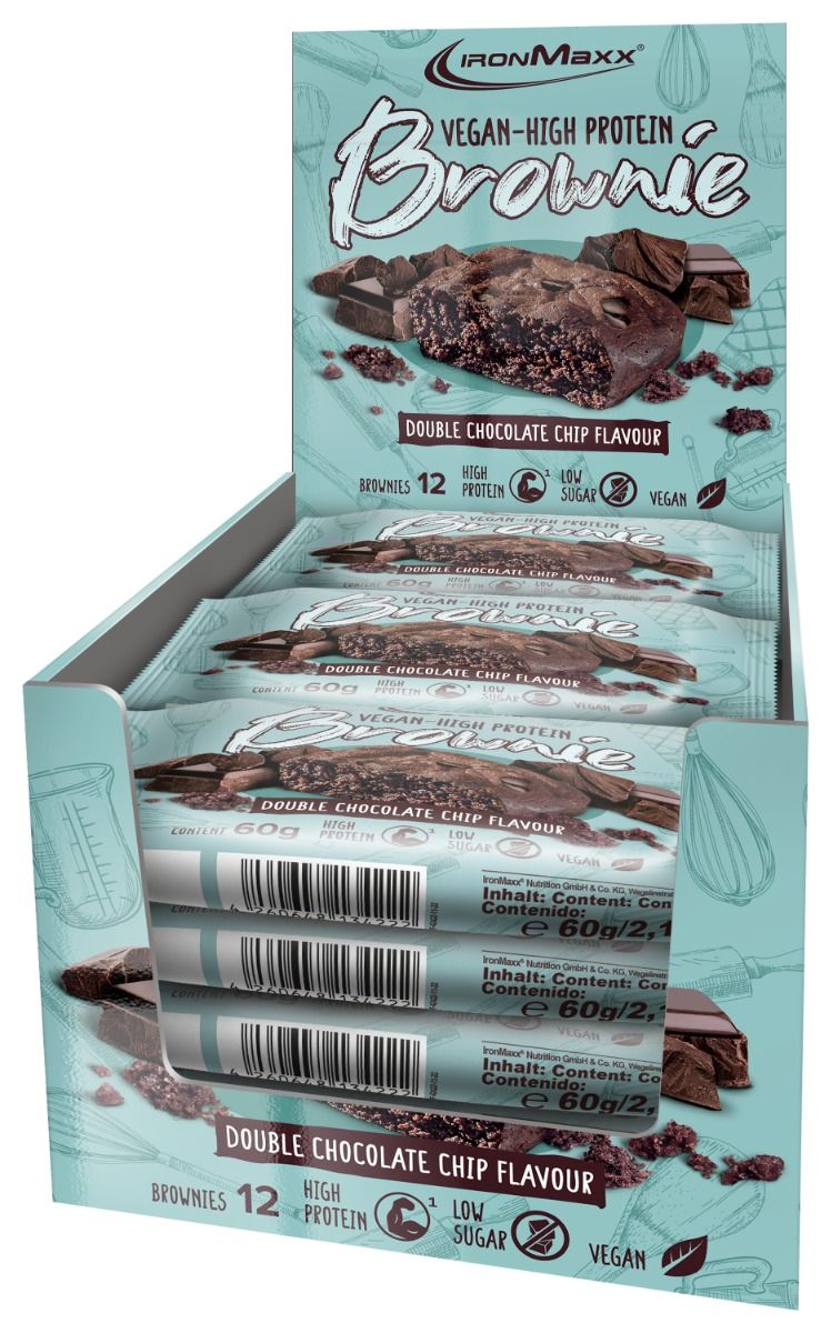 IronMaxx Vegan High Protein Brownie (12 x 60G)