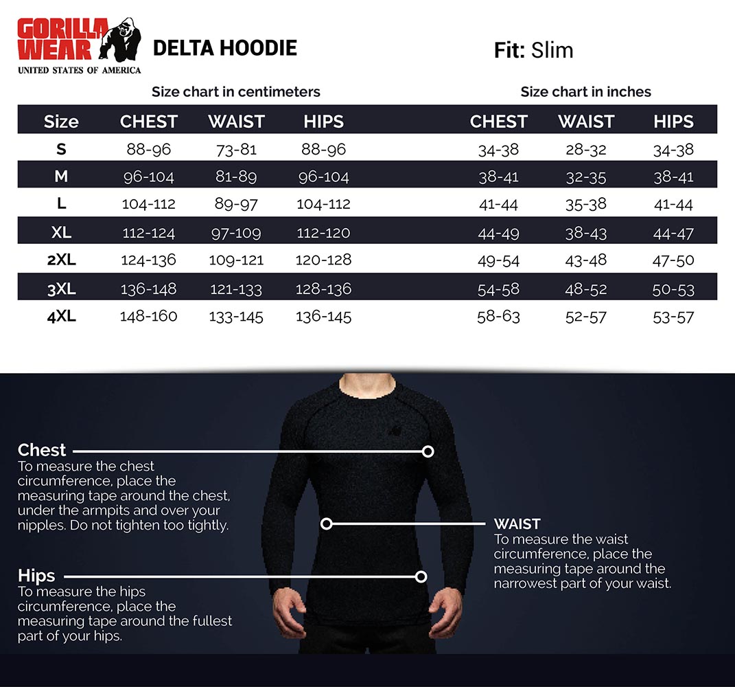 Gorilla Wear Delta Hoodie Black