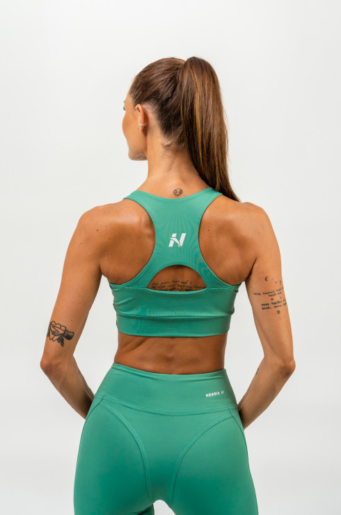 Nebbia Medium-Support Racerback Sports Bra Agile 471 - green