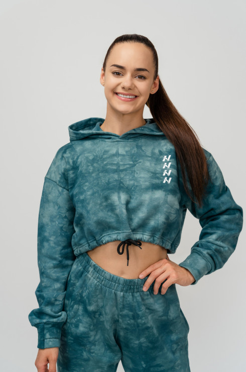 Nebbia Re-fresh Women's Crop Hoodie 591 green