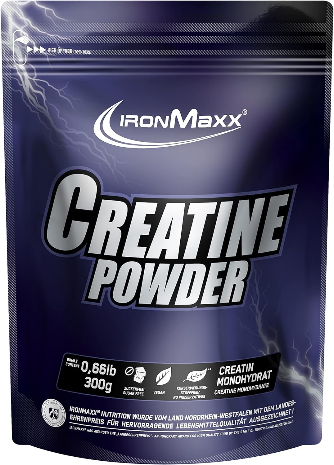 IronMaxx Creatine Powder (300g Beutel)