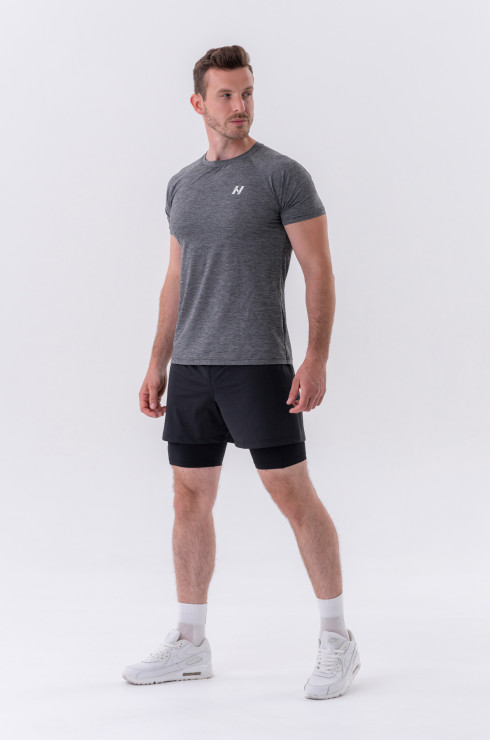 Nebbia Lightweight Sporty T-shirt "Grey" 325 dark grey