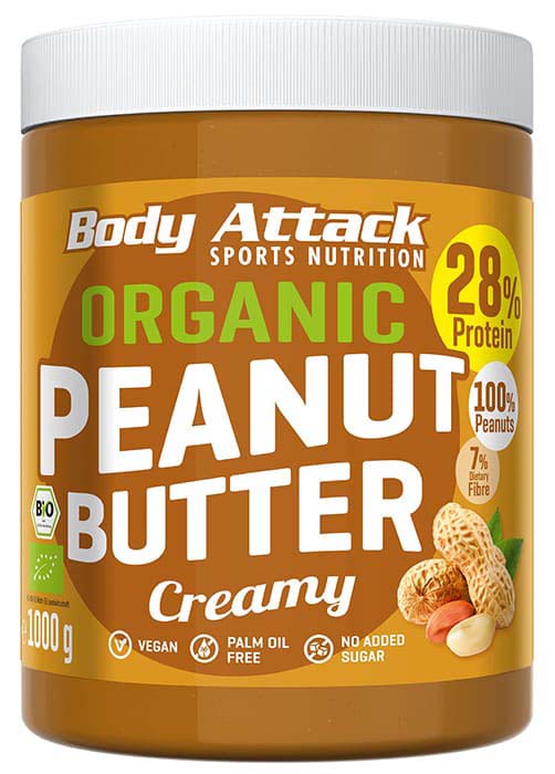 Body Attack Organic Peanut Butter (1000g Dose)