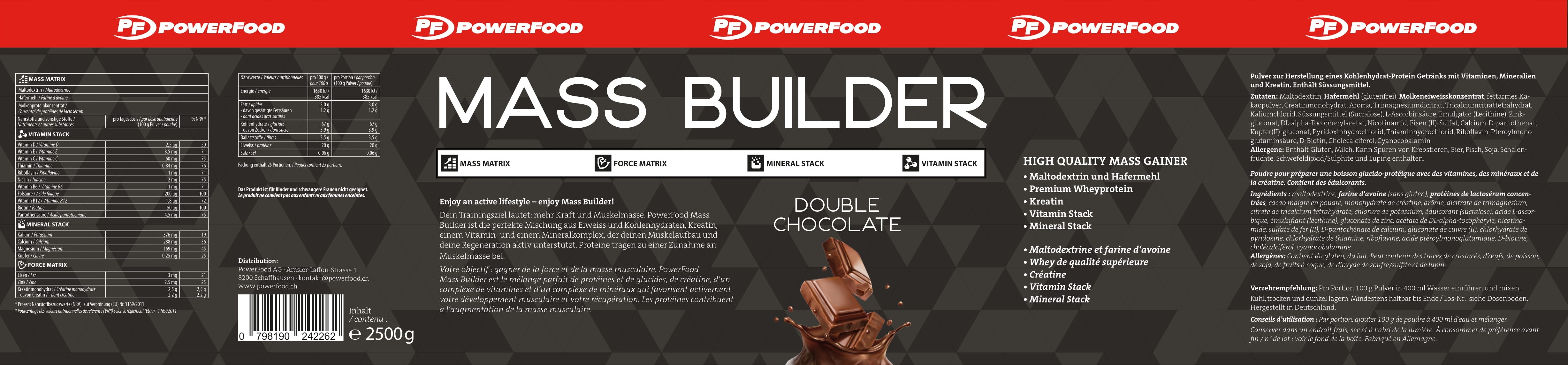 PowerFood One Mass Builder (2500G Dose)