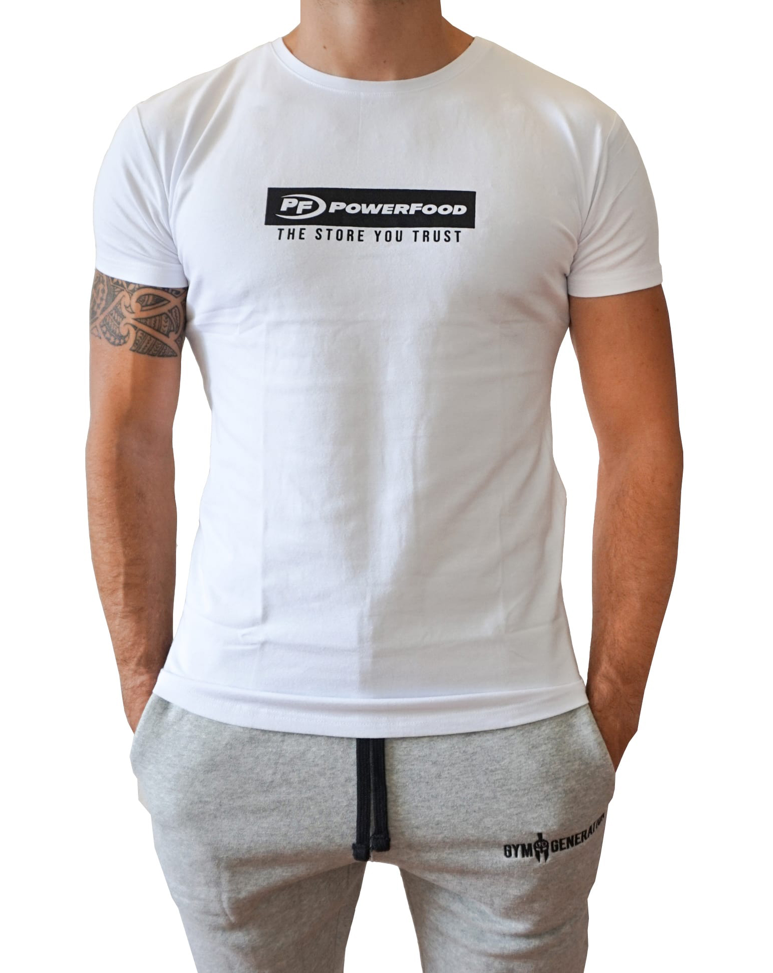 PowerFood Crew Shirt White 