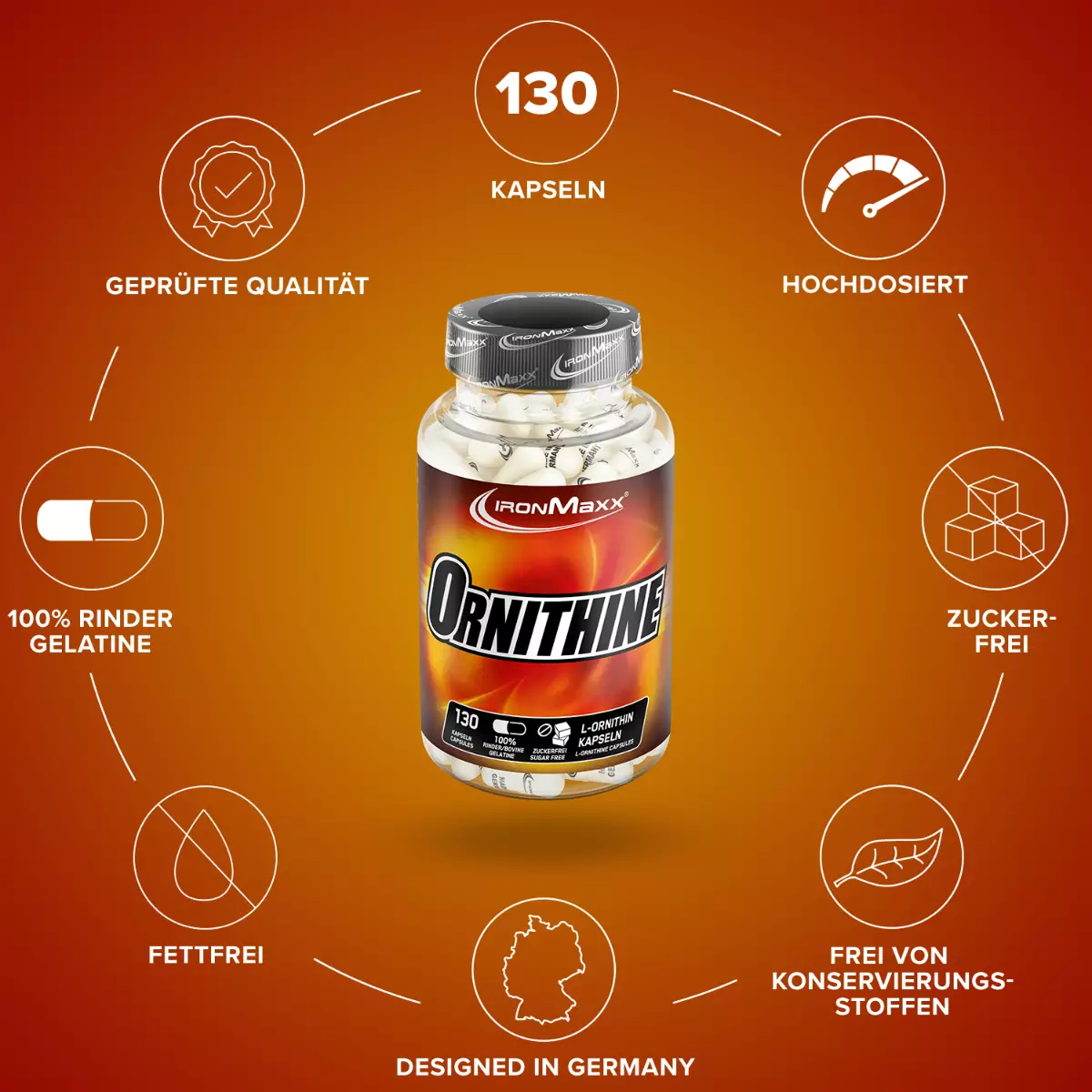 IronMaxx Ornithine (130 Caps)