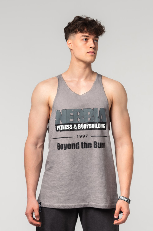 Nebbia Washed-off Oversized-Tanktop Max Out 359 - light grey