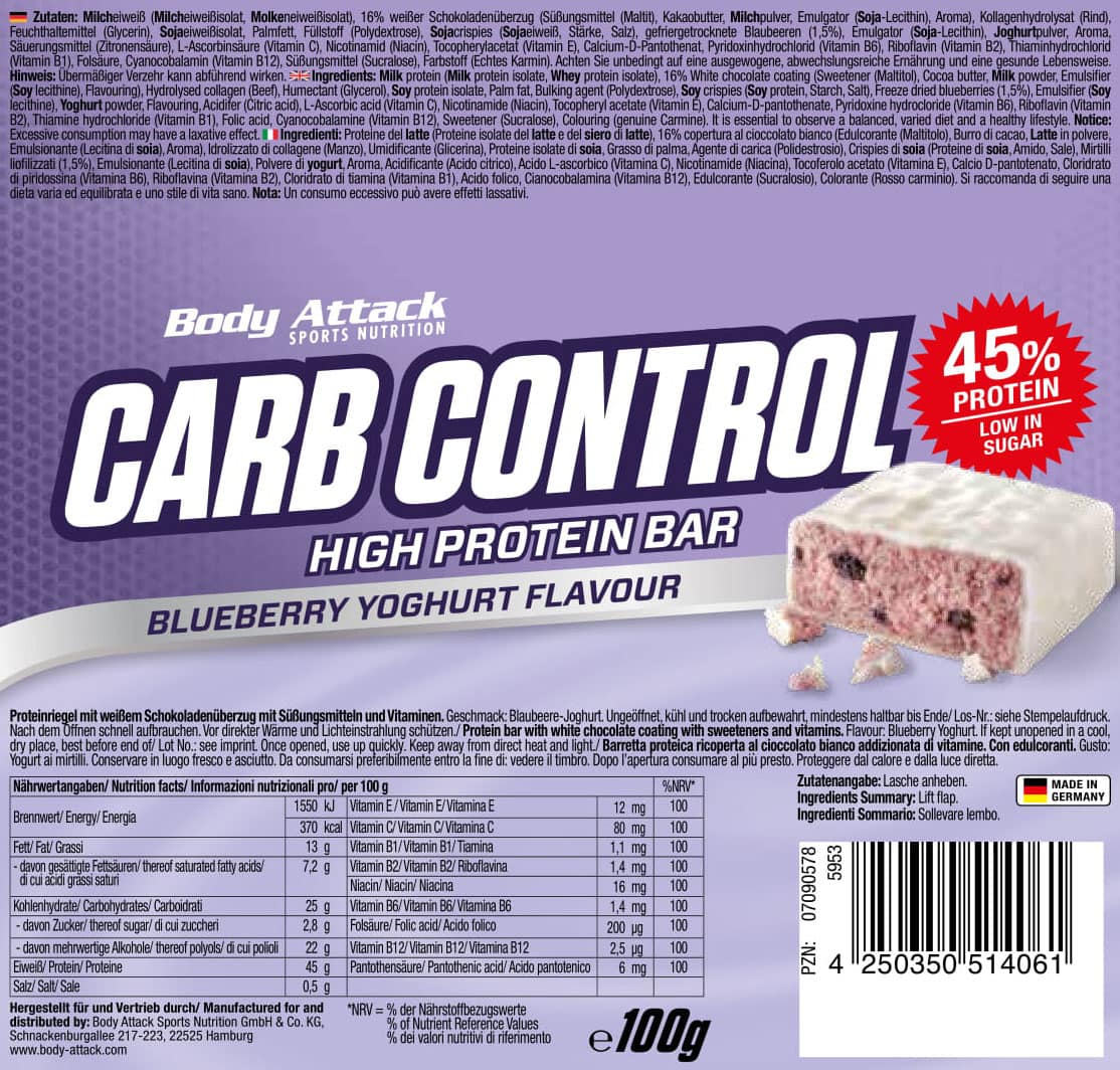 Body Attack Carb Control (100g)