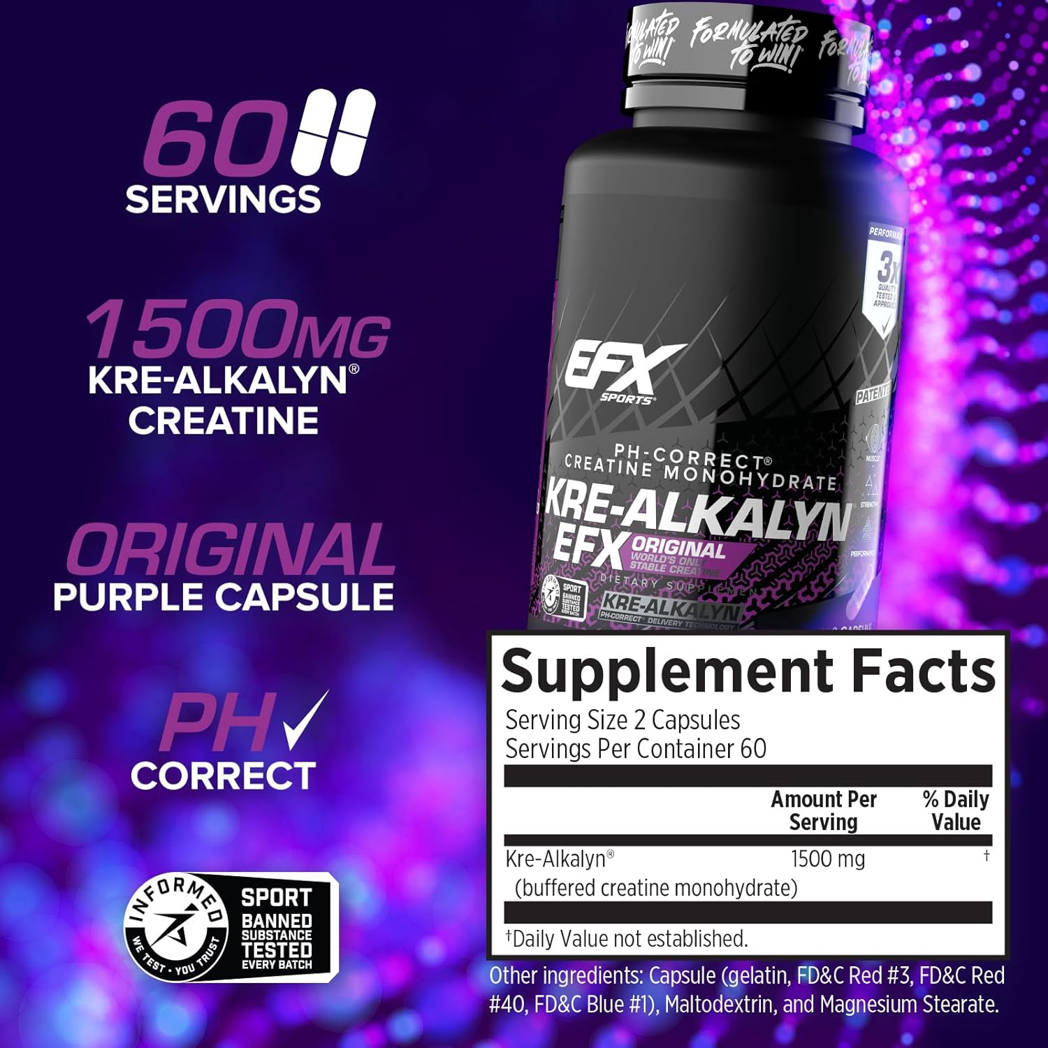 EFX Kre-Alkalyn 3000 (260 Caps)