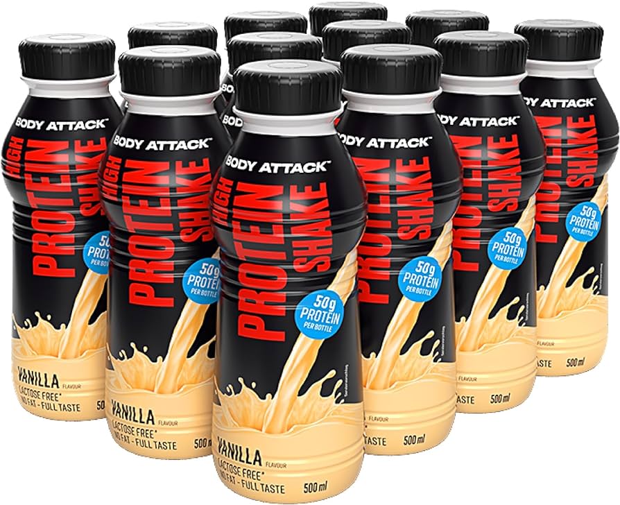 Body Attack High Protein Shake (12 x 500ml)