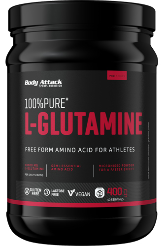 Body Attack 100% Pure L-Glutamine (400g Dose)