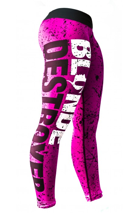 Blonde Destroyer Pink/Black Tights