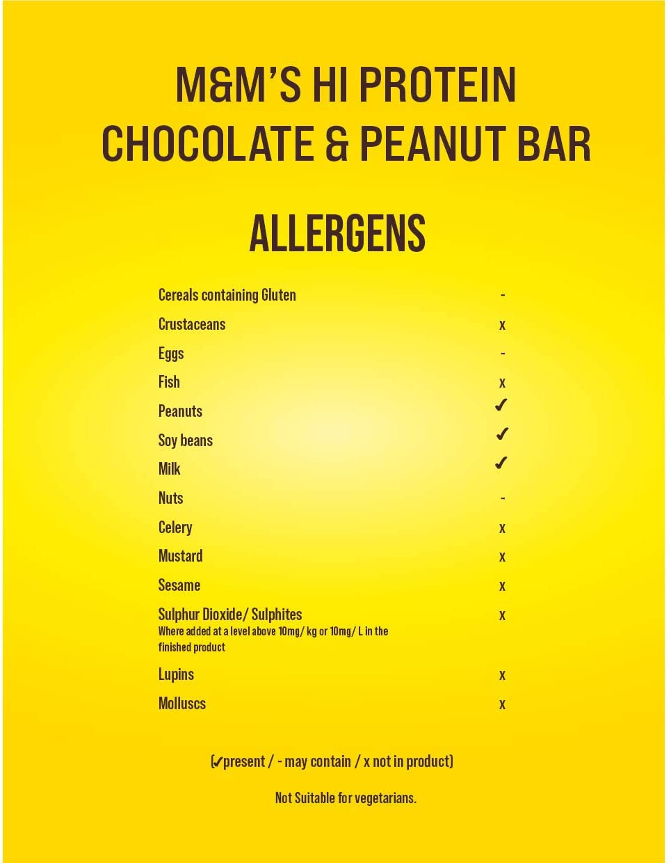 M&Ms HI-Protein Bar (12 x 51G)