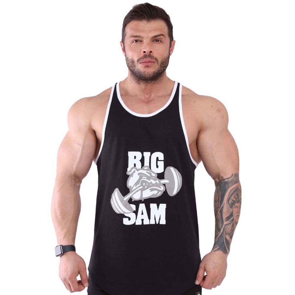 Big Sam Gym Training Tank Top Black 2294