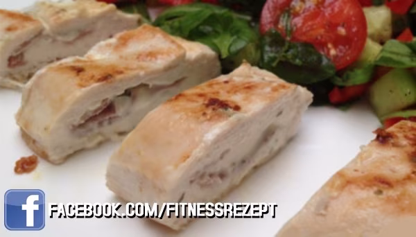 Gefüllte Hähnchenbrust mit Schinken und Käse Gefüllte Hähnchenbrust mit Schinken und Käse