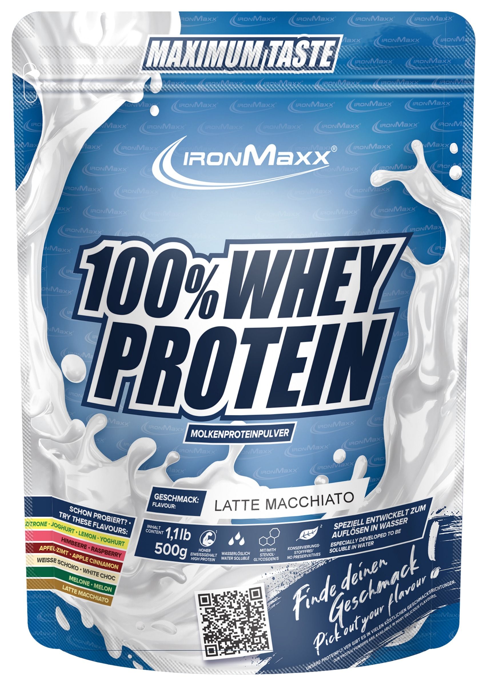 IronMaxx 100% Whey Protein (500g Beutel)