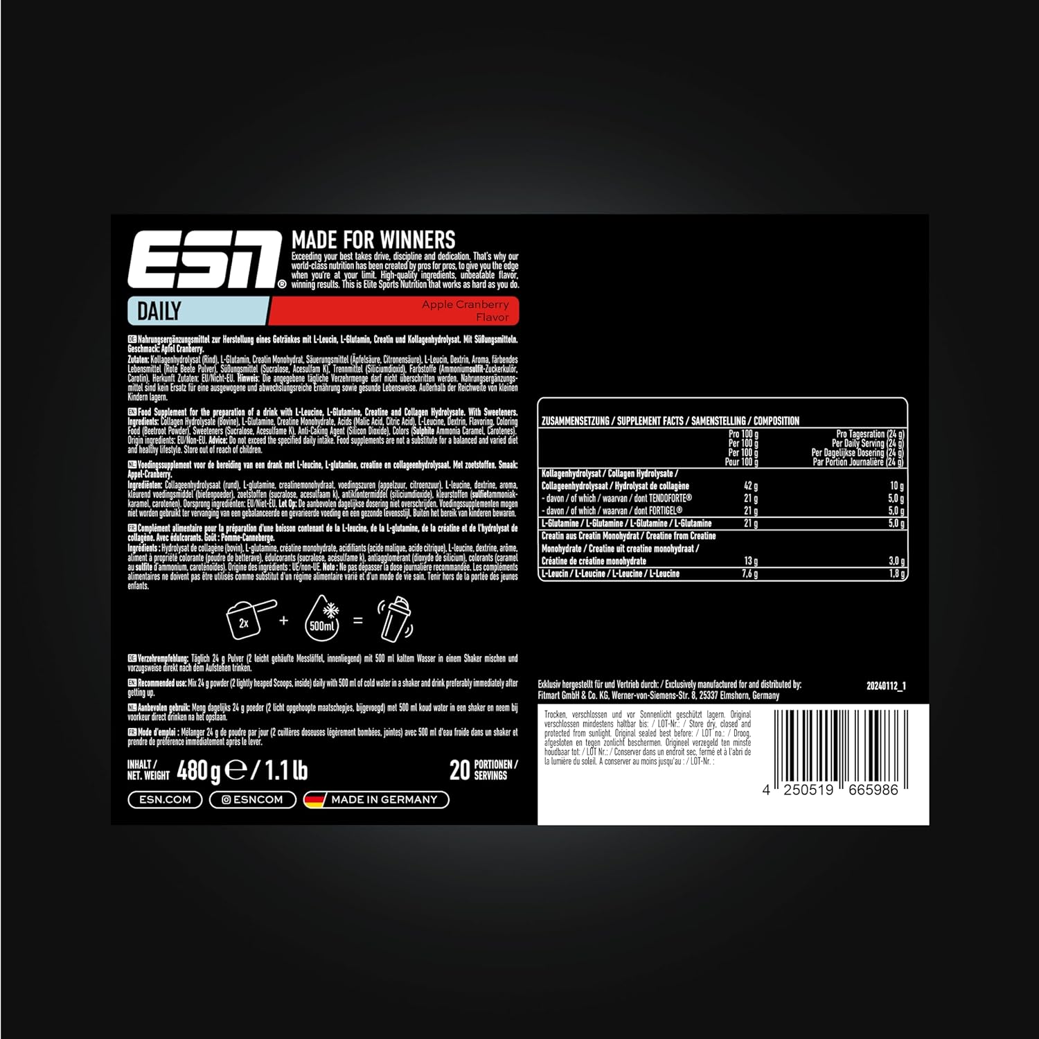 ESN Daily (480g Dose)