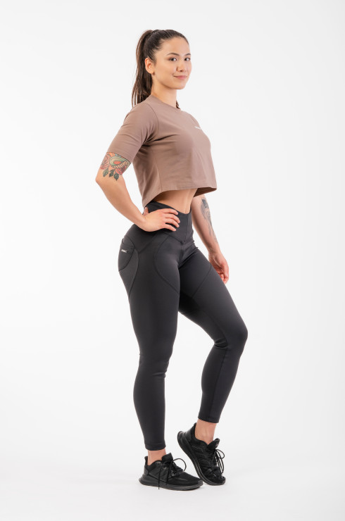 Nebbia High Waist & Lifting Effect Bubble Butt Pants 587 black