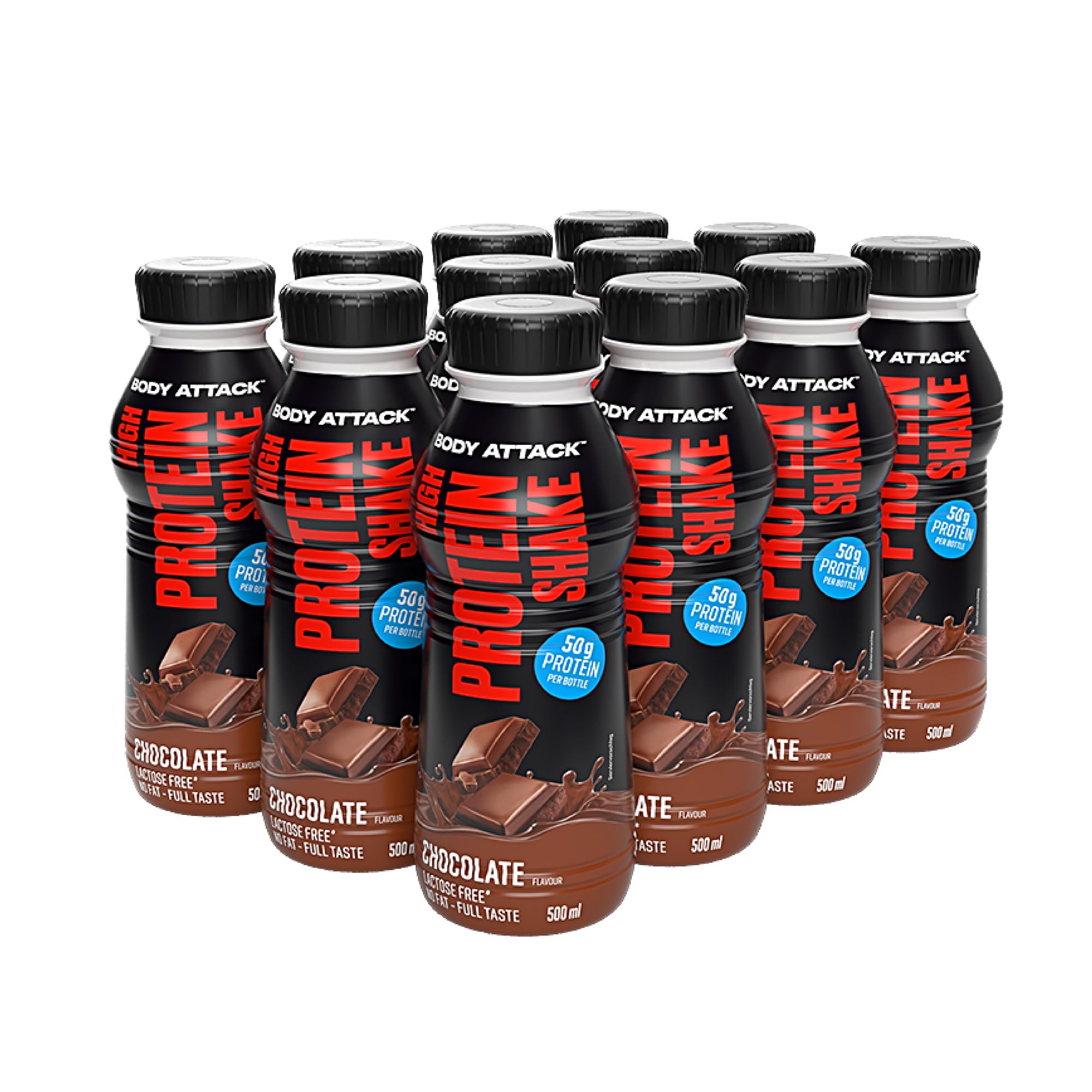 Body Attack High Protein Shake (12 x 500ml)