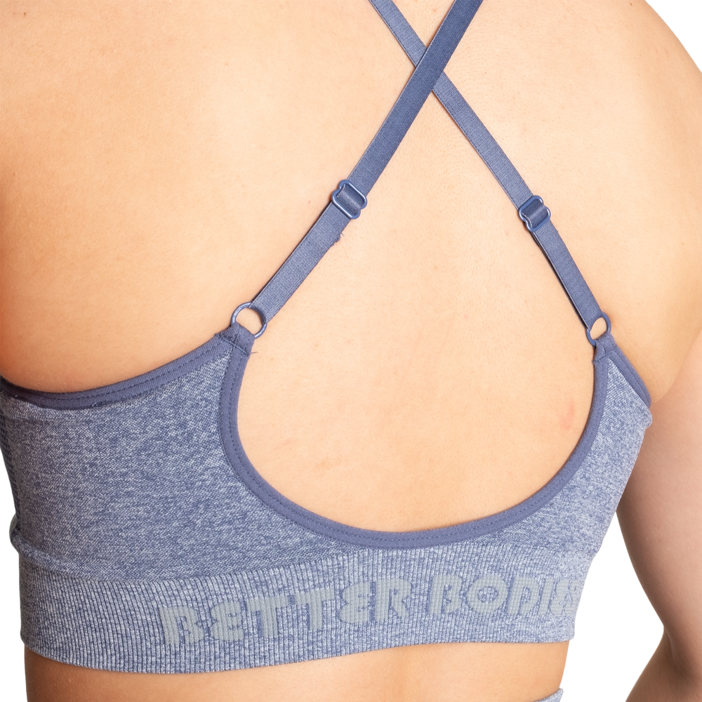Better Bodies Curve Scrunch Bra - Blue Melange