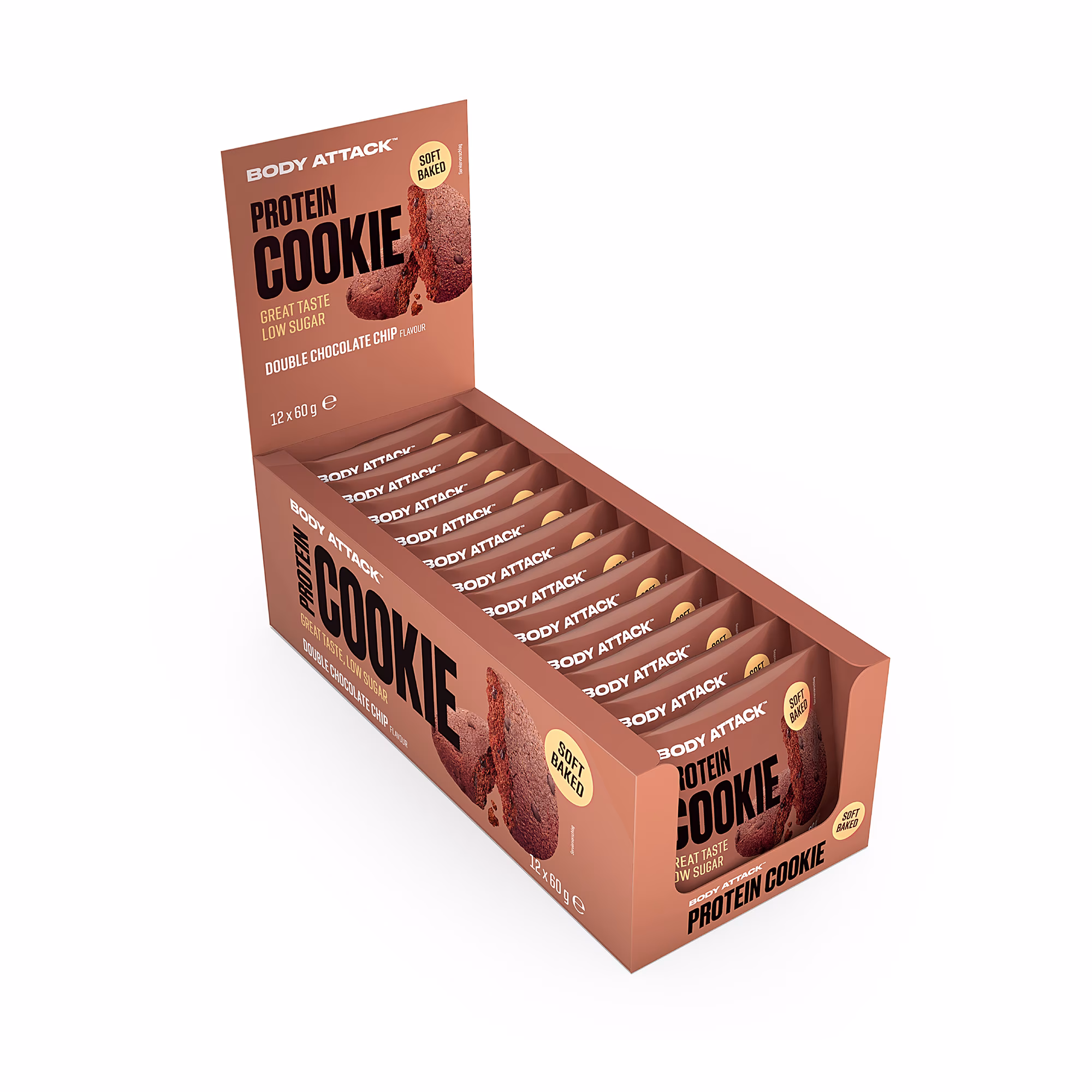 Body Attack Protein Cookie (12 x 60g) Body Attack Protein Cookie (12 x 60g)