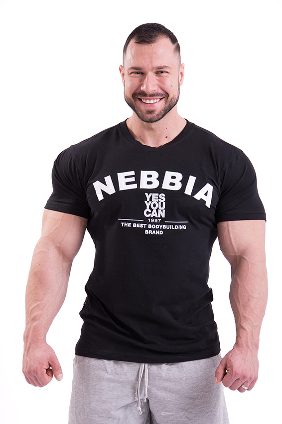 Nebbia Hardcore T-Shirt With Embroidery BLACK