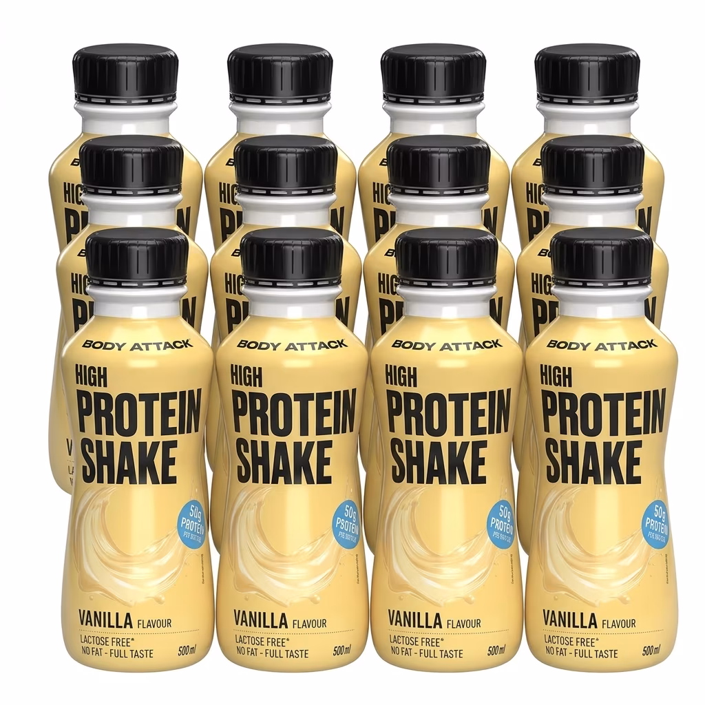 Body Attack High Protein Shake (12 x 500ml) Body Attack High Protein Shake (12 x 500ml)