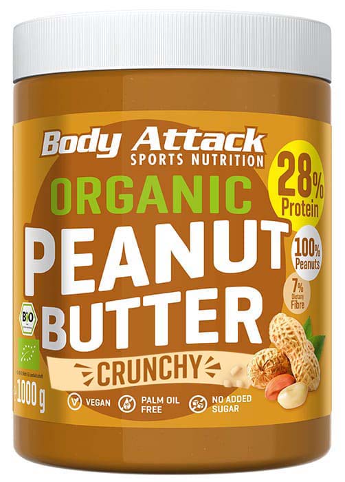 Body Attack Organic Peanut Butter (1000g Dose)