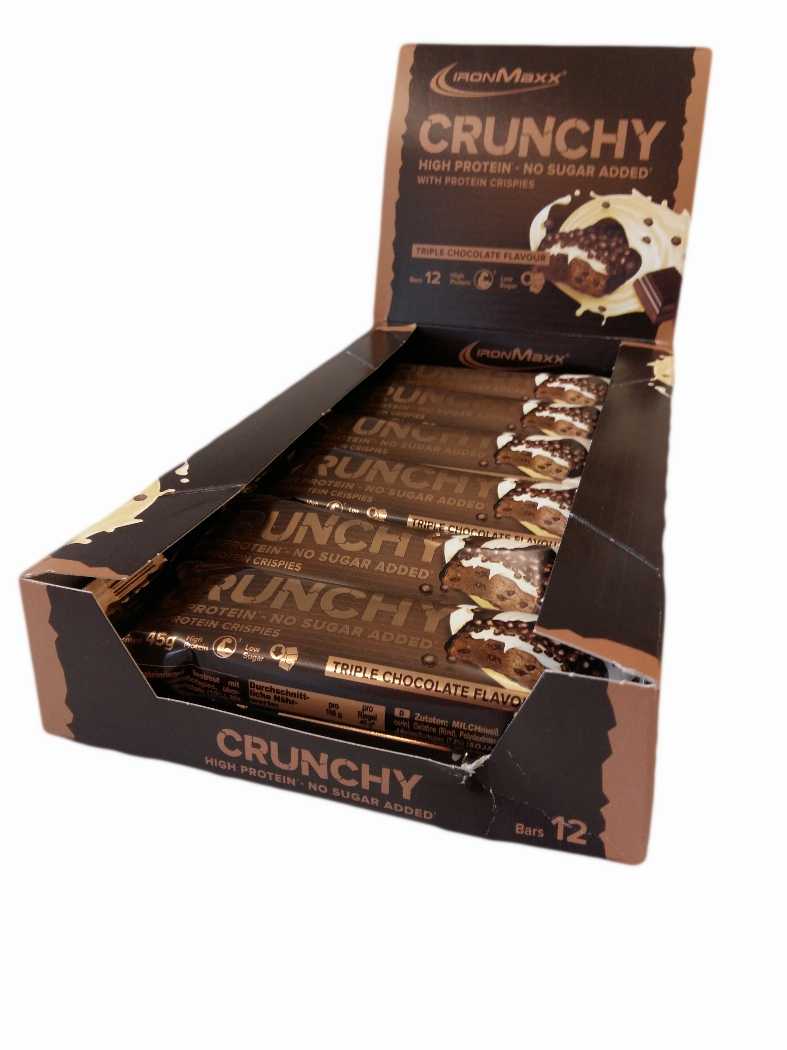 IronMaxx Crunchy Protein Bar (12 x 45g)
