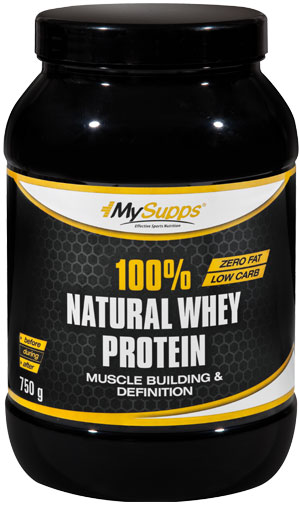 MySupps 100% Natural Whey Protein (WPC) (750g Dose)