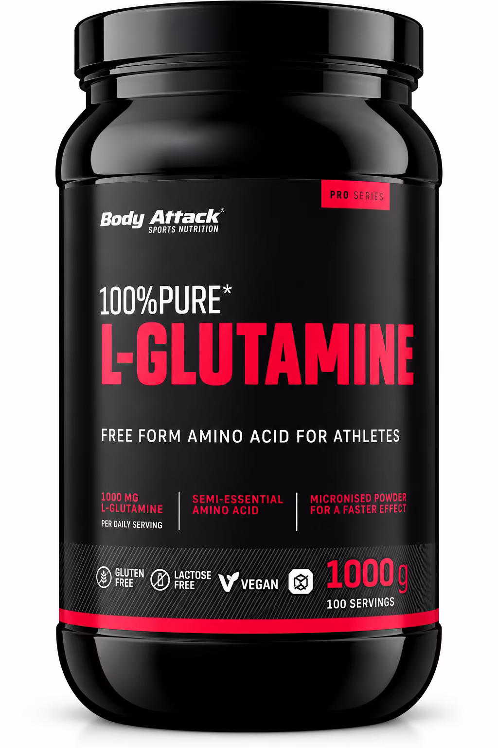 Body Attack 100% Pure L-Glutamin (1000g Dose) Body Attack 100% Pure L-Glutamin (1000g Dose)